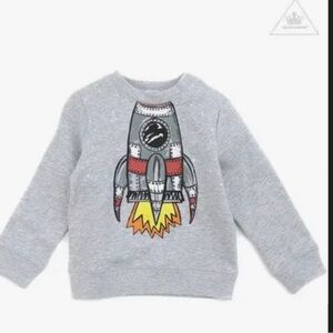 Stella McCartney Gray Kids Sweatshirt with Rocket Design